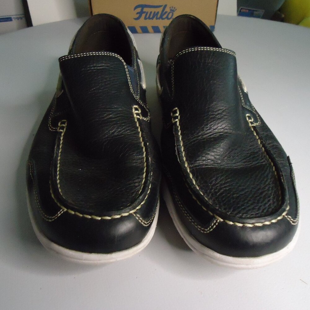 Cole Haan Black Leather Slip On Venetian Boat Shoe Loafer - 9 M